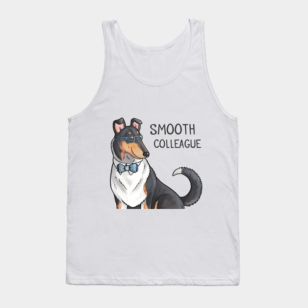 Smooth Colleague (Collie) Tank Top by animalartbyjess